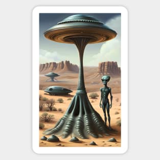 Alien Base Desert Sticker